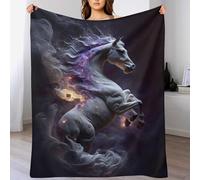 LHXLHXX Fleece Blanket Pegasus of Destiny Throw for Sofa & Bed, Plush Cozy Fuzzy Throws, Super Soft And Warm Fluffy Blanket for All Seasons, 140×180cm