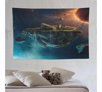 LHXLHXX Floating Island Tapestry 3D Printed Wall Hanging Tapestries Suitable for Room Decoration, Home Wall Decoration 150×230cm