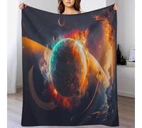 LHXLHXX Jupiter Planet Blanket Travel Nap Throws Plush Super Soft Flannel Blankets For Couch, Bed, Sofa For All Seasons 150×200cm