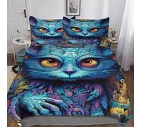 LHXLHXX Koalas Duvet Cover Set with Pillowcases Printed Bedding Set Comforter Cover 3 Pieces Soft Microfiber Quilt Cover Double (200x200cm)