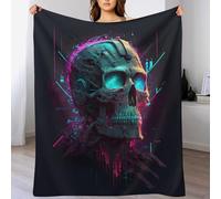 LHXLHXX Neon Skeleton Blanket Ultra-soft Micro Fleece Throw Soft And Warm Blankets Flannel Throws for Sofas, Armchair, Couch And Bed 180×200cm