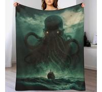 LHXLHXX Octopus Blanket - Flannel Sofa Versatile Blankets Fluffy Soft Throw for Bed And Couch Travel For Kids Girls 100×130cm