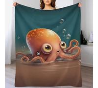 LHXLHXX Octopus Throw Blankets Soft Warm Comfortable Throws for Couch Flannel Blanket Bed Throw for Bedroom Couch Travel Kids 180×200cm