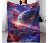 LHXLHXX Planet Starry Sky Blanket,Soft Warm Throw Blankets Kids Or Adults for Crib Bed Couch Chair Four Seasons Living Room Travel Outdoor 140×180cm