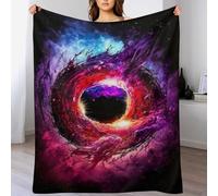 LHXLHXX Planet Starry Sky Flannel Throw Blanket, Soft Warm, Lightweight Plush Blankets for Bed Sofa Couch Travel Nap 100×130cm