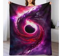 LHXLHXX Planet Starry Sky Soft Plush Throw Blanket Warm Cozy Fur Throws for Sofa, Couch, Chair, Anti-pilling Quality Washable Bed Blankets, 150×200cm