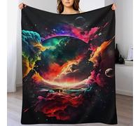 LHXLHXX Planet Starry Sky Throw Blankets Soft Warm Comfortable Throws for Couch Flannel Blanket Bed Throw for Bedroom Couch Travel Kids 130×150cm