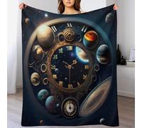 LHXLHXX Planet Throw Blanket, Super Warm, Flannel, Elegant, Fluffy Decoration Blankets for Sofa, Armchair, Couch And Bed, 150×200cm