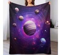 LHXLHXX Planet Ultra-Soft Micro Flannel Blanket Warm Throw Blankets Home Decor for Bed Sofa Travel Quality Washable 130×180cm
