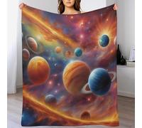 LHXLHXX Space Planet Blanket Soft Sofa Throw, Flannel Blankets for Settees/Chairs/Bed - Lightweight, Warm, Cozy And Durable 100×130cm