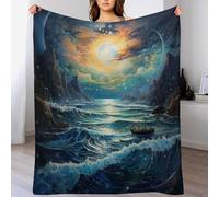 LHXLHXX Tides Blanket Anti Pilling Fleece Throw Blankets for Sofa Bed 3D Throws Soft Four Seasons Living Room Travel Outdoor 140×180cm
