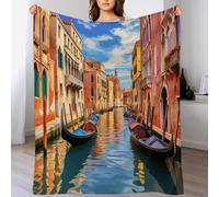LHXLHXX Venice Canal View Super Soft Blanket Soft Microfiber Throw Cosy Fuzzy Travel Blankets Nap Throws for Sofa Couch & Bed Décor 150×200cm