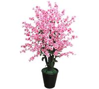 Artificial Potted Plants, Artificial Tree, Artificial Plants Indoor, for Home Office Porch, Plants Living Room Decor, Large Artificial Tree with Flowers(Pink,170cm/67in)