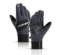 LHY Ski Gloves, Waterproof Windproof Gloves, Thicken Touch-Screen Gloves, for Outdoor, Winter, Climbing, Cycling, Motorcycle, Run, Men Women,1,L