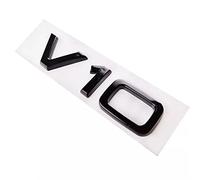LHYFAGQK 3D ABS Chrome Silver Black Car Badge Decal Emblem Letters Sticker V10 Logo Fit For Audi R8 Coupe RWD Performance Spyder Badge car sticker(Glossy Black)
