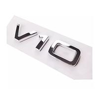 LHYFAGQK 3D ABS Chrome Silver Black Car Badge Decal Emblem Letters Sticker V10 Logo Fit For Audi R8 Coupe RWD Performance Spyder Badge car sticker(Chrome Silver)