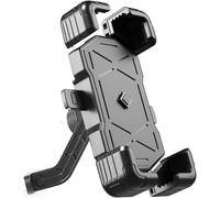 lhyltsy Stainless Steel Motorbike Phone Mount for Suzuki KingQuad 400 2009-2024 Auto Retractable 360° Rotation Motorcycle Holder Anti-Slip Silicone