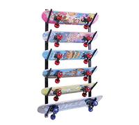 Lhysn Metal Skateboard Wall Mount, Ski Board Wall Display Hanger Rack, Surfboard Wall Mount, Six Floors Deck Wall Longboard Rack Storage, Hat Rack, Clothes Hanger, for Home, Shop, Garage