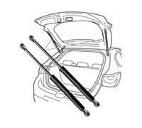 LHyyY 2 Pcs Car Tailgate Support Rod for Laguna II Hatchback (BG0/1) 2001-2007(OEM:8200000902)-51.3cm,Rear Tailgate Gas Spring Shock Lift Support Rod Struts Telescopic Damper