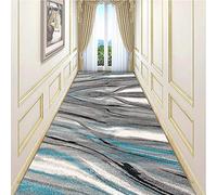 LHYZF Modern Carpet Runner Rug for Hallway Kitchen Hall Stairs, 1m 1,5m 2m 2,5m 3m 3,5m 4m 4,5m 5m 5.5m 6m Washable Floor Non Slip Mats,grey/blue/white (Size : 70×350cm/2.3ft×11.5ft)