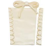 LHZHLE Corset Kit Dress Zipper Replacement Wedding Dress Corset Back Panel Lace up - Satin Women's Dress Loops Extender, 04 Champagne, 16