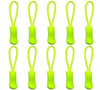LHZHLE Zip Pull Replacement for Suitcase: 10 Pcs Fluorescent Yellow Zipper Pulls Cord for Bags Jacket Luggage