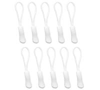 LHZHLE Zip Pull Replacement for Suitcase: 10 Pcs White Zipper Pulls Cord for Bags Jacket Luggage