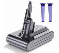 Li-ion Replacement Battery Compatible With V7 SV11 Cordless Vacuum Cleaner, Fits Animal, Fluffy, Mattress, Trigger, Motorhead, Absolute and Total Series Vacuum Models with 2 Replacement Filters