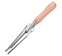 LI JIN Weeder Stainless Steel with Planting Function, 1 Piece, Root Weeder with Handle, Garden Hand Weeder Manual Weeder Gardening for Digging, Weeding, Transplanting, Uprooting, 33 cm