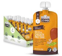 Li’l Hala Chicken Pad Thai - Baby or Toddler Food Pouch (6+ Months) - Free-Range Chicken & Organic Vegetables - No Added Hormones - 3.5 oz - Pack of 12 Pouches