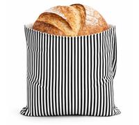 Li’l Things CLASSIC Beeswax Bread Bags - Reusable Plastic-Free Bread Storage (Set of 2) for Sourdough & Homemade Loaves - Breathable & Washable - Stripey Black
