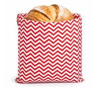 Li’l Things CLASSIC Beeswax Bread Bags - Reusable Plastic-Free Bread Storage (Set of 2) for Sourdough & Homemade Loaves - Breathable & Washable - Red Zig Zag