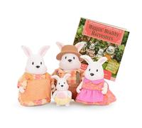 Li’l Woodzeez - Hoppingood Rabbit Family - 5pc Toy Set with Miniature Animal Figurines and Storybook - Animal Toys and Accessories for Kids Age 3+