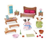 Li’l Woodzeez - Lil Woodzeez - Dollhouse Furniture Set - Toy Bedroom & Kitchen Playset - Animal Figurines - Kids 3 Years + - Master Bedroom & Dining Set - Deluxe