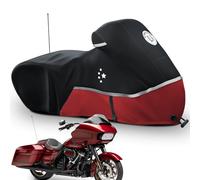 LI LIBZAKI Motorcycle Cover Storage for Touring Models Harley Davidson Road King,Road Glide,Street Glide, Electra Glide,Heritage Classic,Low Rider-ST,and Most Motorcycles RED