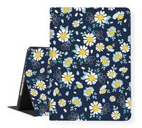 LI-LOVE Case for iPad 9th 8th 7th Generation 10.2 inch 2021 2020 2019 Case Daisy Flower Soft TPU Folio Stand Cover Slim Lightweight Protective Adjustable Angles Smart Auto Wake Sleep