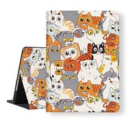 LI-LOVE Case for iPad 9th 8th 7th Generation 10.2 inch 2021 2020 2019 Release Lightweight Slim Protective Soft TPU Folio Stand Cover Cute Cat Adjustable Angles Auto Wake Sleep Smart Leather Case