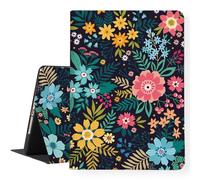 LI-LOVE Case for iPad 9th/8th/7th Generation 10.2 inch 2021/2020/2019 - Soft TPU Folio Case with Auto Wake/Sleep, Adjustable Stand, Anti-Slip - Flower Pattern