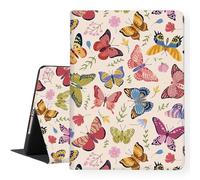 LI-LOVE Case for iPad 9th 8th 7th Generation 10.2 inch 2021 2020 2019 Soft TPU Protective Folio Stand Cover Butterfly Auto Wake Sleep Smart Leather Adjustable Angles Slim Lightweight