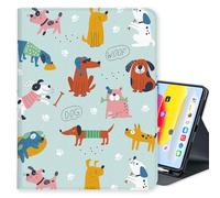 LI-LOVE Case for iPad A16 11 inch 2025 (11th Gen), iPad 10th Generation 10.9 inch 2022, Folio Stand Cover Soft TPU Dog Multi Angles Smart Case Auto Wake Sleep with Pencil Holder