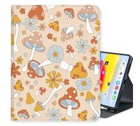 LI-LOVE Case for iPad A16 11 inch 2025 (11th Gen), iPad 10th Generation 10.9 inch 2022, Folio Stand Cover Mushroom Soft TPU Multi Angles Auto Wake Sleep Smart Case with Pencil Holder