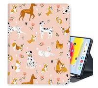 LI-LOVE Case for iPad A16 11 inch 2025 (11th Gen), iPad 10th Generation 10.9 inch 2022, Folio Stand Cover Soft TPU Dogs Multi Angles Smart Auto Wake Sleep Case with Pencil Holder