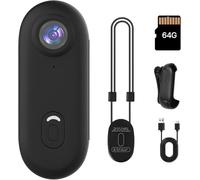 Li&Lu 1080P Thumb Action Camera, Sports & Action Video Cameras Portable (with 64G-Card, Black)