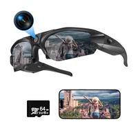 Li&Lu Sport Camera with WiFi, Camera Sunglasses for Outdoor Sports Supports iOS&Android (64GB TF Card Included)