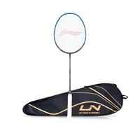 Li-Ning 3D Calibar X Combat Carbon Graphite Strung Badminton Racquet, 85 Grams, 30 Lbs String Tension and Free Full cover(Black/Lime)