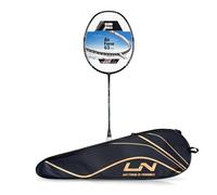 Li-ning Air-Force 80 G3 Carbon Fibre Strung Badminton Racket with Full Cover (80g, Black/Charcoal/Gold)