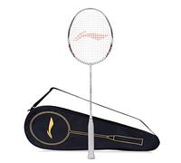 Li-Ning G-Force X5 Carbon Fibre Badminton Racket with Free Full Cover(82 Grams, 28 Lbs) (White::Red)