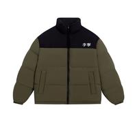 Li-Ning Graphic Color Block Down Jacket 'Black Olive Green' AYMS307-8 XL