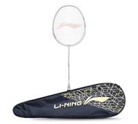 Li-Ning Mega Power 7 Aluminium Strung Badminton Racket with Full Racket Cover (Blue/Orange) | For Beginners | 95 grams | Maximum String Tension - 24lbs