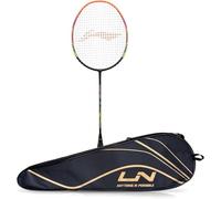 Li-Ning Turbo 99 Carbon Fibre Racket with Free Full Cover (Black/Orange)